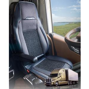Semi Truck Beaded Seat Covers, Cooling Car Seat Cushion for Back Support, Anti-Sweat Seat Covers for Trucks, Universal Fit for Volvo, Kenworth, Freightliner, Improved Comfort & Durability