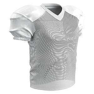 Champro Time Out Polyester Practice Football Jersey, White, Adult Medium