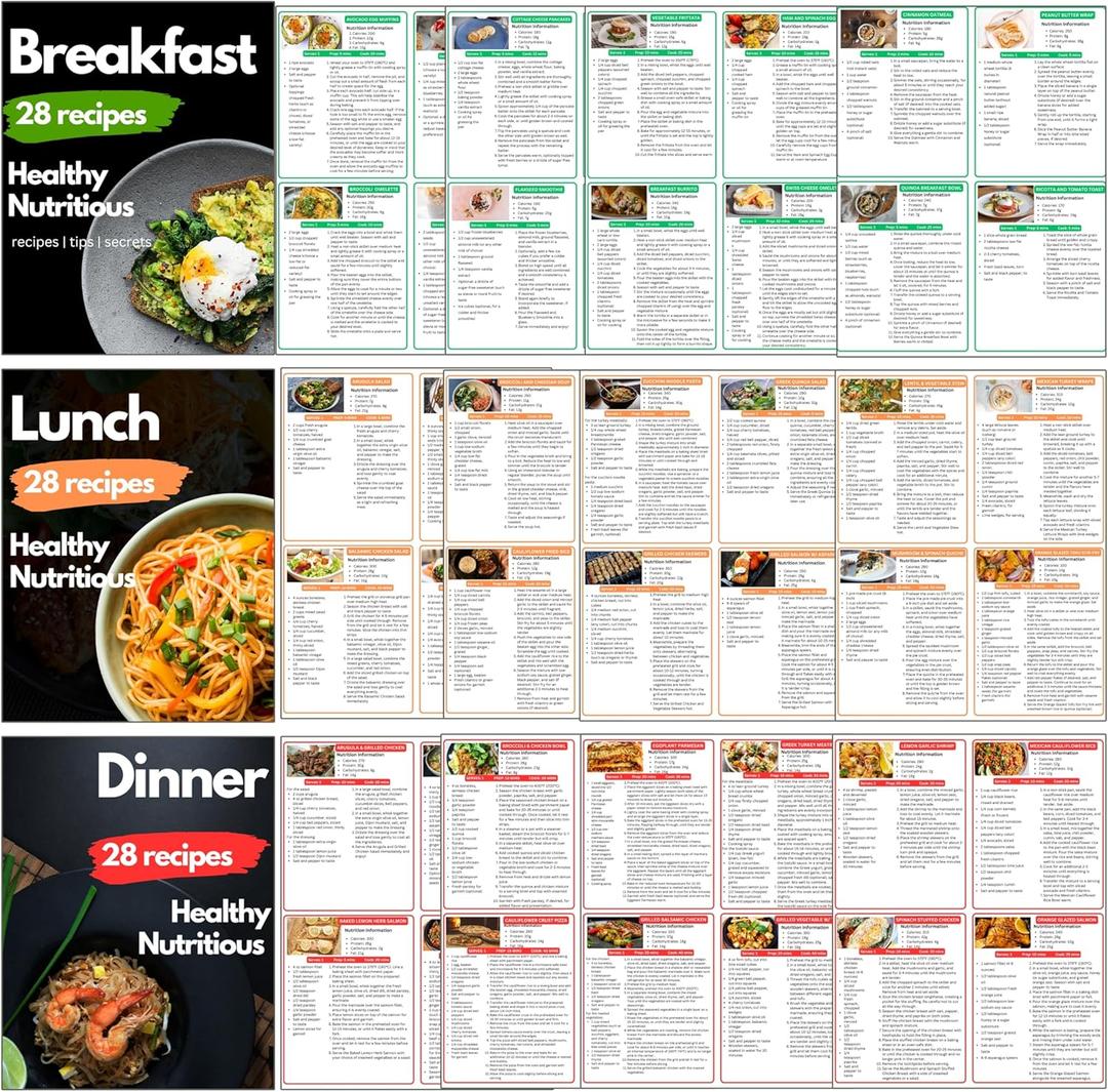 Diabetic Meal Planner for Type 2 Diabetes 4-Week Low Carb Low Sugar Meal Plan Chart Blood Sugar Control Food Guide, Portion Control, Easy Meal Prep Tracker