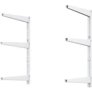 Delta Minimalistic White Shelf Brackets Cycle, Set of 6 Fully Adjustable 12-inch Heavy Duty Shelf Brackets, Holds Up to 480 lbs, Modern Shelf Bracket for Wood Shelves