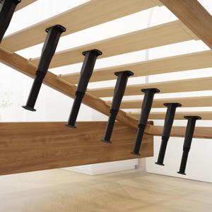 Adjustable Bed/Furniture Frame Support Legs,Set of 4 - Universal Replacement Legs for Bed Frame/Furniture/Cabinet, Slat Reinforcement, Height-Adjustable Support for Queen/King/Platform( 8.3"-14.5")