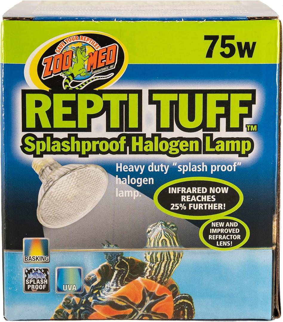 Zoo Med Turtle Tuff Splashproof Halogen Lamp 75 Watts