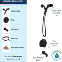 Moen 82618BL Meena Matte Black Tub & Shower Faucet