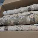 8 Pack Birch Logs for Fireplace Decor Crafts Versatile Unfinished Wood Gas Fireplace Logs: 2.3"-3.2" Dia. x 16.5" Long