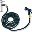 DHUJBFF Indoor Sink Hose Attachment for Faucet,50 Ft Faucet Hose for Kitchen Sink Bathroom Sink Faucet,Watering Houseplants,Washing Pets,Household Cleaning,Car Washing