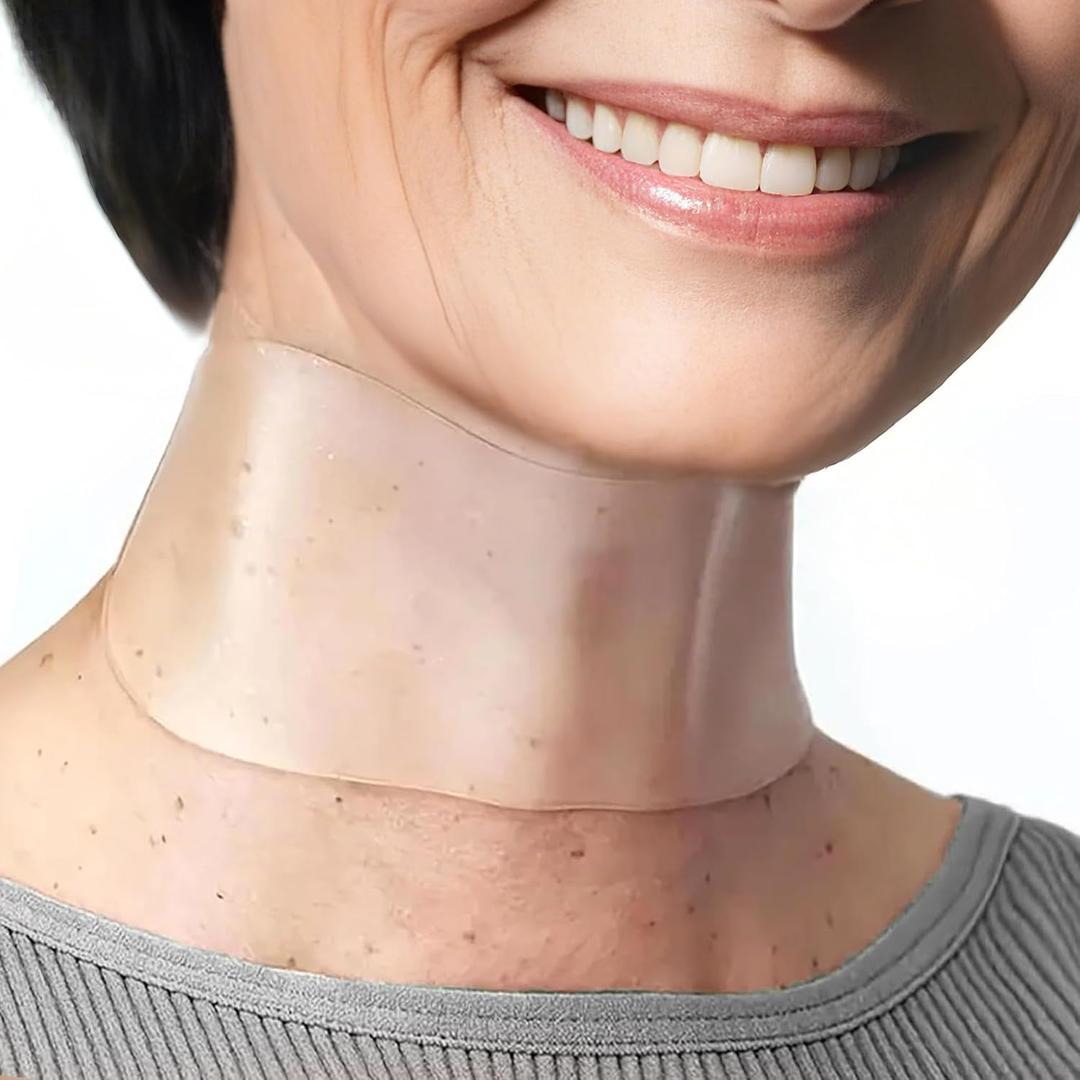 5 PCS Silicone Neck Wrinkle Patches - Reusable Overnight Anti-Wrinkle Patches, Anti Aging Silicone Wrinkles Patche for Skin Firming & Neck2.5 Months Supply -Upgraded Version