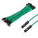 MECCANIXITY Male to Male 1Pin Breadboard Jumper Wire 2.54mm Pitch Ribbon Cable 20cm Long Electronics Breadboard Ribbon Cables for Breadboard Electronic Projects Pack of 100,Black