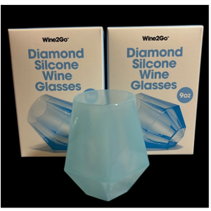 Wine2Go Diamond Silicone Glasses 9oz