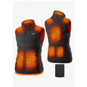 Heated Vest Jackets for Women With Rechargeable Up to 14H Life，3S Rapid Heating Insulate Vest With Light-Off Design, Size:L