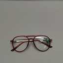 Aviator Reading Glasses for Women Men Blue Light Blocking Oval Retro Fashion Double Bridge Computer Reader (Red)