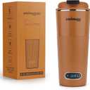 GO Heated Coffee Mug, Travel Mug, 13.5 OZ. Smart Mug, Battery Powered Heated Coffee Mug, Great for Coffee and Tea, Snap on Magnetic Charging Cord, New and Improved (Pumpkin Spice)
