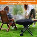 Grill Cover for Portable Gas Grill, Outdoor Heavy Duty Waterproof Oxford Fabric Weather Resistant, Black