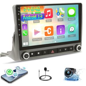 EKAT [2G+64G] Car Radio for Chevrolet Camaro 2008-2015, Android Chevy Camaro Stereo with 9 inch Touch Screen, Carplay/Android Auto/1080P/Bluetooth/WiFi +AHD Backup Camera