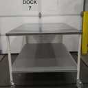 EnduraSteel Stainless Steel Mobile Prep Table with Powder-Coated Mild Steel Frame