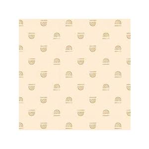 Toki Mats | Waterproof Cover Included Mega Play Mat 48 Inches x 48 Inches | Rainbow Stamp in Cream |Padded Play Mat with Included Cotton Removable Washable Cover