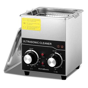Commercial Ultrasonic Cleaner with Knob, 2L Professional Ultrasonic Cleaner, 40kHz with Heater and Timer for Tools, Jewelry, Watches, Glasses, Dentures, and Small Metal Parts