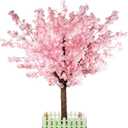 Artificial Cherry Blossom Tree - Handmade Pink Fake Cherry Blossom Tree Centerpieces for Wedding Party Christmas Garden Indoor & Outdoor