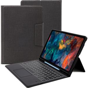 Galaxy Tab S7 FE/S8+ Plus/S7+ Plus 12.4" Case with Keyboard : Smart Touchpad, 7 Color Backlit Keyboard Case with Kickstand & S-Pen Holder for 12.4 inch Samsung Galaxy Tab S8 Plus/S7 FE/S7 Plus