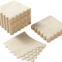 200 Pack Cocktail Napkin 2-Ply Scalloped Edged Dessert Napkins Folded 5 x 5 Inches Disposable Napkins for Dinner Wedding Birthday Party Bridal Anniversary Reception Event (Milky-White)