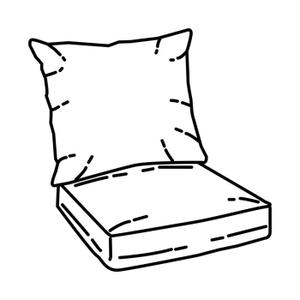 Sunbrella Square pillow, Navy Blue Pillow Covers 2pcs 23x23x3, 2pcs 24x25P