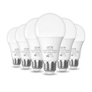 LED Light Bulbs 100 Watts Equivalent, 1200 Lumen Standard LED Bulb, 12W E26 Base Cool White 6000K Non-Dimmable, Perfect for Bedroom and Living Room Lighting, 6 Pack