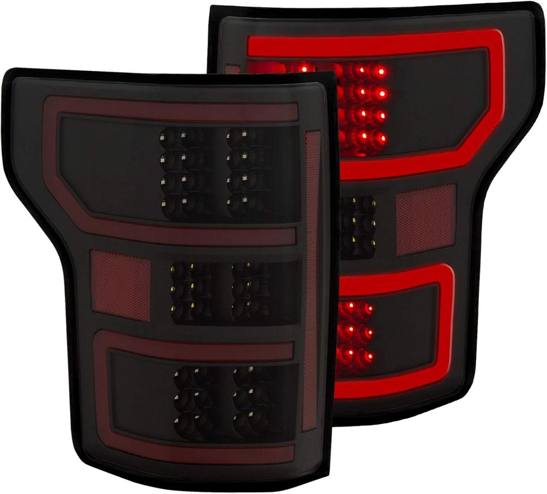 Anzo USA 321338 Tail Light Assembly LED Clear Lens Black Housing Red/White Light Color Pair Tail Light Assembly