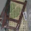 1 Pcs 2 Tier Matcha Station Shelf Bamboo Coffee Mug Stand Countertop Storage Rack, Double Layer Rattan Office Cup, Kitchen, Tea, Plant, Bar Accessories Condiment Display (Brown, 17.7 Inch)