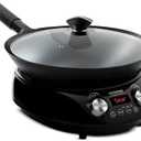 Nuwave Induction Wok, 3 Wattages 600, 900 & 1500, Precise Temp Controls from 100F to 575F in 5F, Infuse Complex Charred Aroma & Flavor, Authentic 14-inch Carbon Steel Wok Included, Wok Hei