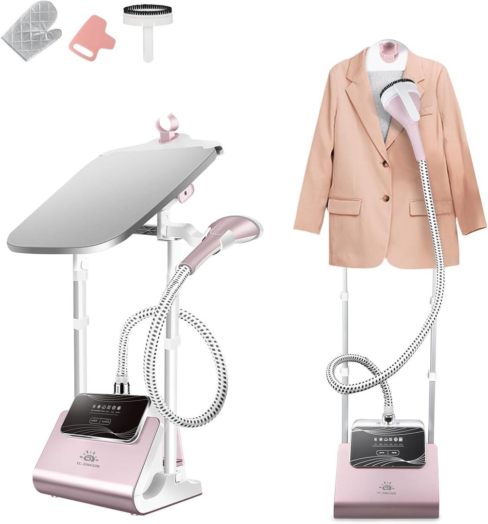 3-in-1 Steam Iron Adjustable Angle and Height for Horizontal, Vertical, and Inclined Use, 6 Steam Levels, 2.5L Large Water Tank, 2100W Fast Heatingchampagne