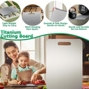 Titanium Cutting Board, New Upgrade Pure Titanium Cutting Boards for Kitchen, Double Sided Non Toxic Katuchef titanium Cutting Board, Hygiene Durable Dishwasher Safe Chopping Board (L:15.35IN*11.02IN)