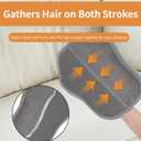 2 x 2 Pcs Static Pet Hair Removal Gloves for Dogs & Cats, Newly Upgraded Thickened Reusable Electrostatic Hair Removal Gloves, Pet Hair Removal Tool for Clothing, Couch, Carpet, Car Seats (1 Pcs Grey + 1 Pcs Pink)