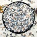 2LB Succulent and Cactus Gravel Pebbles, 1/5 Inch Natural Decorative Polished Stones, River Rocks for Vases, Aquariums, Terrarium and Outdoor Gardening, Mixed Color (2 Pounds, Mixed)