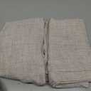 MIULEE Faux Linen Curtains 84 Inch Length 2 Panels Natural Semi Sheer Curtain with Back Tab Rod Pocket, Light Filtering Window Privacy Burlap Drapes for Living Room Bedroom 42W x 84L Linen