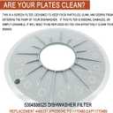 5304506525 Dishwasher Filter Replacement 4456337,AP6036340,PS11770489,EAP11770489 Compatible with Frigidaire Appliance Crosley Kenmore Dishwasher Accessories