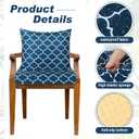 Hoteam 2 Set Outdoor Chair Patio Cushions 20 x 20 Inch Deep Seat Waterproof Chair Cushions for Patio Furniture Set Replacement Removable Seat and Back (Lantern)