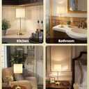 Rechargeable Table Lamp, 2-Pack, 8000mAh, Dimmable, Ambient Light, 2700K, Touch Control, Portable, LED, Wireless, Cordless, Battery Operated, Desk Lamp, Kitchen Lamp, Fabric Shade, for Dining Room