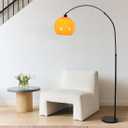 Orange Arc Floor Lamp for Living Rooms