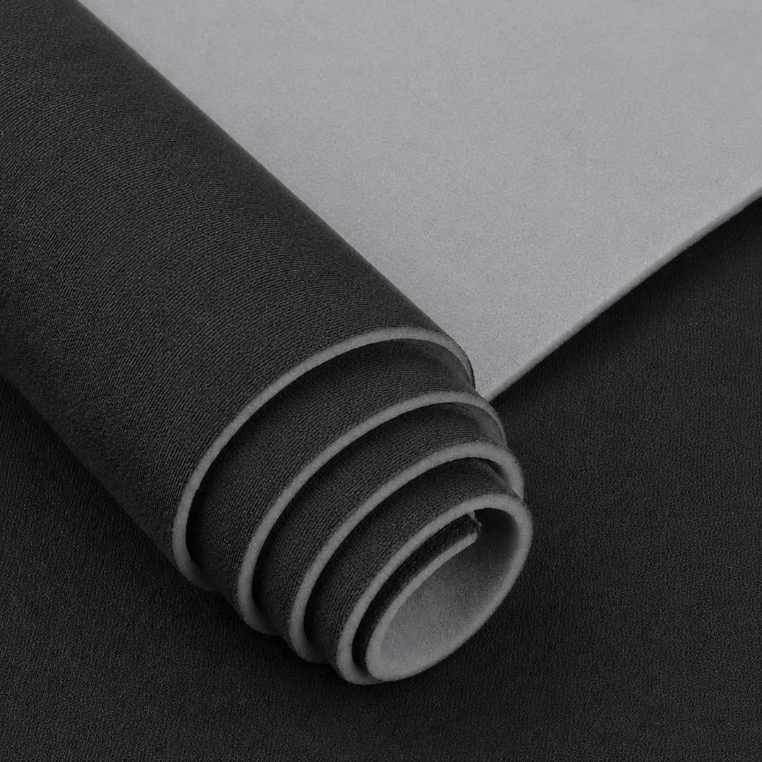 Black Headliner Fabric Ultra-Fine Velvet - 96" L × 60" W Auto Head Liners, Fabric Tube Packaging with Foam Backing for Cars, Trucks, SUVs, RVs, Boats - Home Repair/DIY Headliner Material