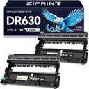 ZIPRINT 2-Pack Dr630 Drum Compatible Replacement for Brother DR 630 DR-630 HL-L2300D HL-L2340DW HL-L2320D MFC-L2700DW DCP-L2540DW HL-L2380DW MFC-L2685DW HL-L2315DW HL-L2305W MFC-L2720DW Printer