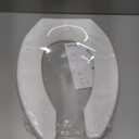 Commercial Heavy Duty Open Front Toilet Seat Without Cover, Thickened Material, Never Loosen, ELONGATED, White (18.5), 1-Pack