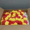 Marubhumi Artificial Marigold Flower Strands Garland for Diwali Decor,5 Feet Long Strands, Garland for Decoration, Diwali Decorations for Home, Christmas Decor Wedding Decor, Yellow & Red - 5 PCS