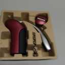 Rabbit Vertical Corkscrew Opener with One-Pull Design, Foil Cutter Included, Easy to Use Manual Lever, Durable Stainless Steel Spiral, Black (7.7 x 8.8 IN, Merlot)