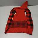 KYEESE Dog Christmas Sweater with Reindeer Pattern, Warm Winter Outfit, Turtleneck Dog Sweater for Small Dogs with Leash Hole, Red Buffalo Plaid Knitwear, Soft Cozy Pet Clothes for Christmas, X-Large