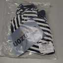 LilyCoco Striped Shirt Women V Neck T Shirts Short Sleeve Color Block Summer Tops Notch Navy X-Large (Blue, XL)