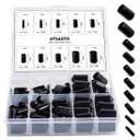 100Pcs Flexible Rubber End Caps 10 Most Popular Size Round Screw Thread Protectors Black Vinyl Blot Protector Safety Caps Kit for Tube Screw Bolt (2mm,3mm,5mm,6mm,6.5mm,7mm,8mm,9mm,10mm,12mm)
