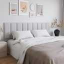 Peel and Stick Upholstered Headboard Queen Size, 9 Panels