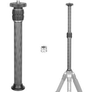 INNOREL ER222C Universal Carbon Fiber Tripod Center Column Extension Pole Extender - Two-Section Mid-Column Extension Rod Pole for Monopod DSLR Camera - 22.2mm Max Tube