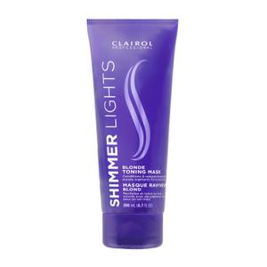 Clairol Professional Shimmer Lights Violet Toning Mask for Neutralizing Brassy Tones with Refreshing Blonde Hair Results, 200ml