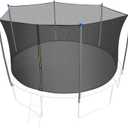 12 FT Trampoline Replacement Enclosure Net with Universal Trampoline Replacement Enclosure Poles and Hardware