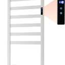 Freestanding 6‑Bar Electric Towel Warmer Rack for Bathroom, White